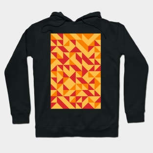 Fire Colored Geometric Pattern - Triangle #8 Hoodie